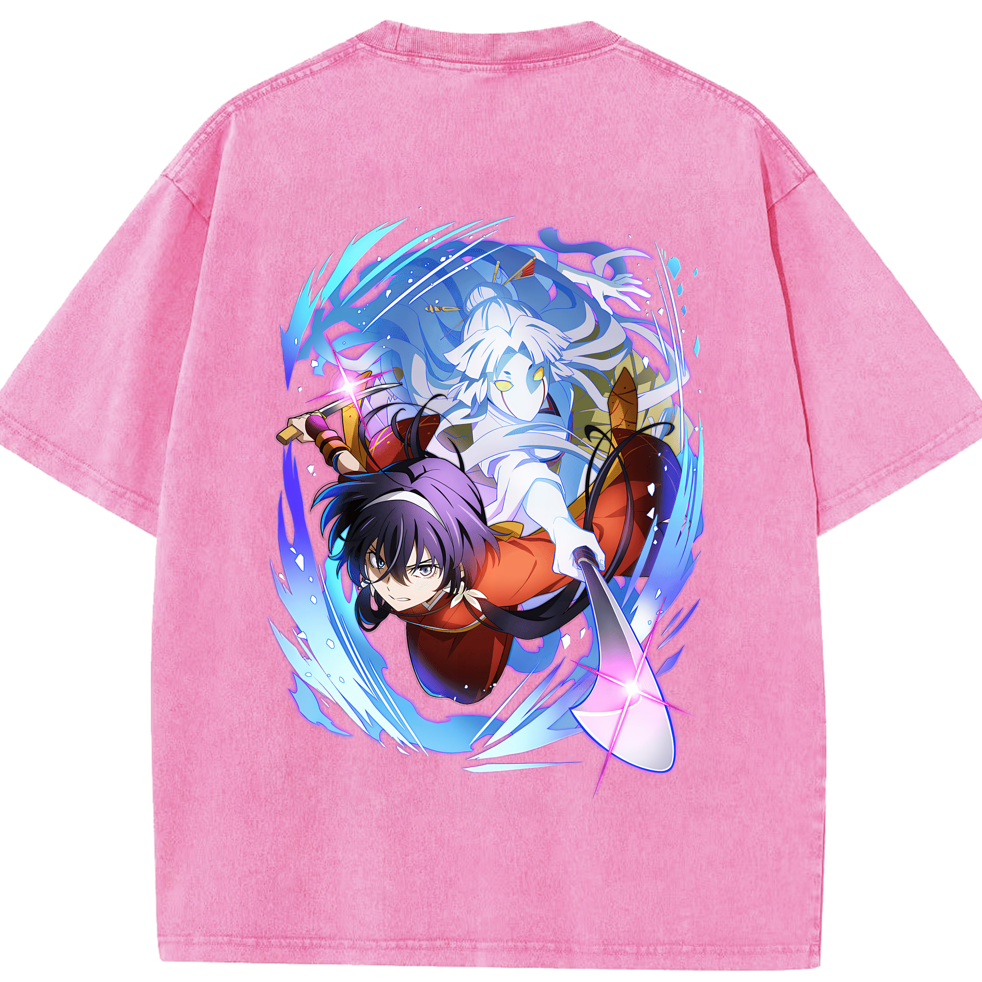 （画像用） 文豪ストレイドッグス Bungo Stray Dogs 綿100% ヴィンテージ風 半袖Tシャツ（背面プリント）